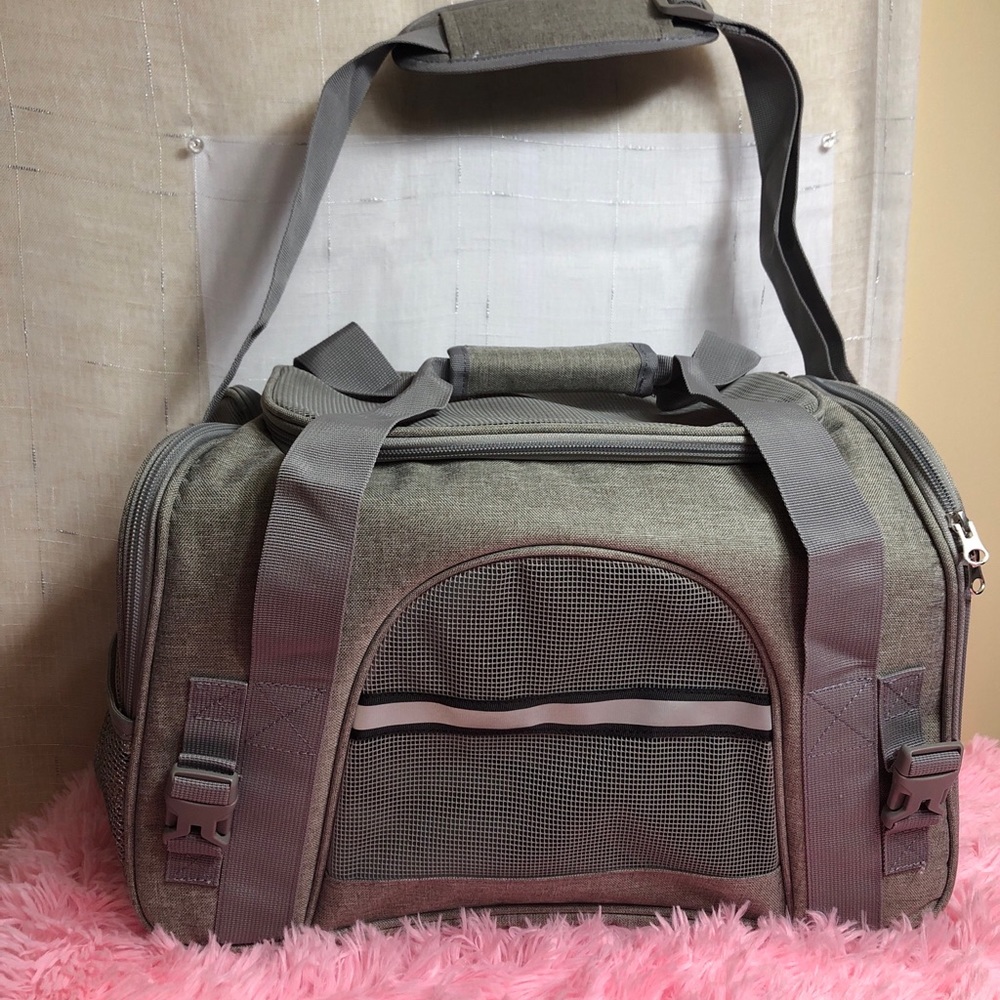 NWOT Gray Cat Carrier Dog Carrier Pet Carrier Small Medium Cats Dogs Puppy